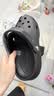 卡骆驰（crocs）经典Clog男女洞洞鞋一脚蹬沙滩鞋 黑色  35  实拍图
