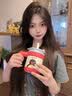 格米（germ）Pingu企鹅玻璃内胆保温杯吸管水杯女高颜值咖啡杯双胆杯490ML落日 实拍图