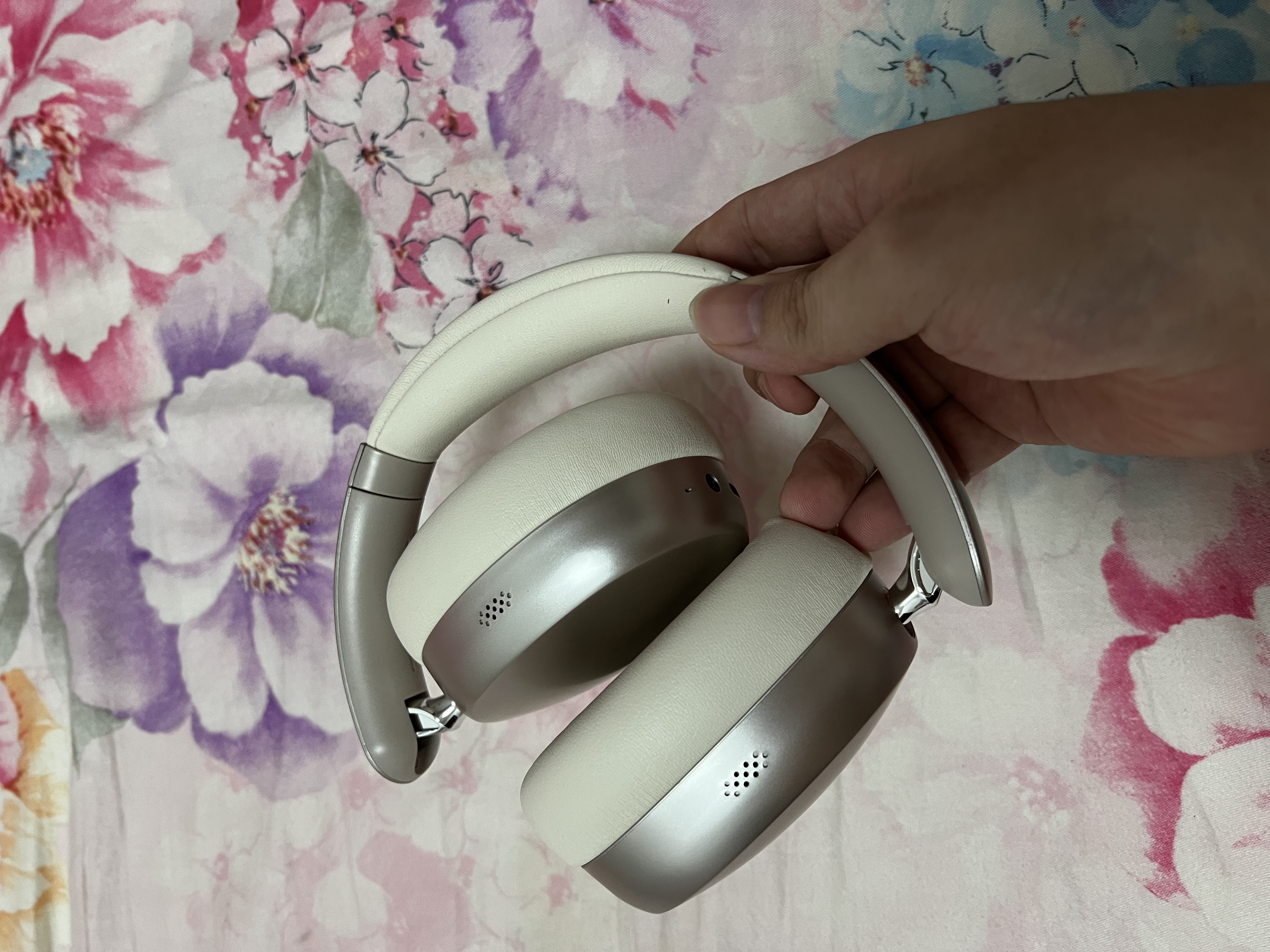 觅声文曲星头戴式深度降噪无线蓝牙耳机运动健身音乐高音质HiFi耳麦 浅金色-ANC主动降噪 实拍图