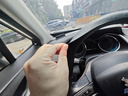 汽车超薄方向盘套防滑硅胶纹四季通用车把套男女吸汗透气 硅胶【玄武黑】圆型D型通用 实拍图