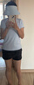 361°运动套装男春夏季跑步短袖基础舒适速干健身训练衣服 【女款】凝雾蓝/基础黑 M 实拍图