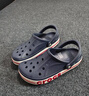 卡骆驰（CROCS）贝雅卡骆班洞洞鞋轻便耐磨一脚蹬休闲鞋女鞋时尚沙滩鞋|205089 深蓝/辣椒红-4CC 45 (290mm) 实拍图