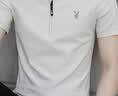 花花公子（PLAYBOY）短袖T恤男2026夏季男士立领休闲POLO衫高端上衣服 卡其 M 实拍图
