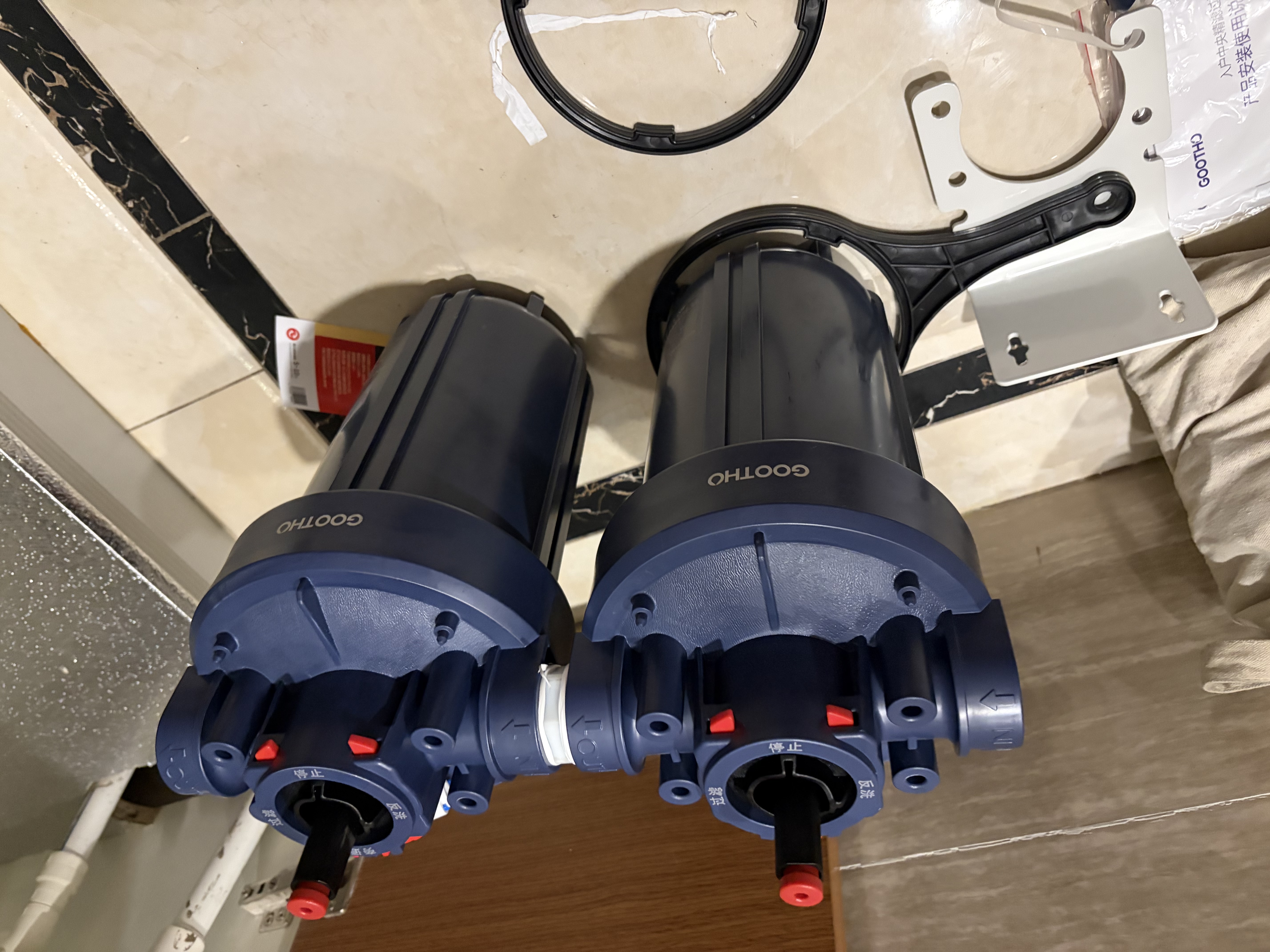 GOOTHO大白瓶反冲洗前置过滤器 全屋中央净水器 家用自来水净化1微米精滤旁通阀设计反冲洗功能水韵系列 10寸双联除杂阻垢【PCF+FOF】 实拍图