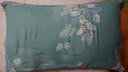 南极人全棉枕套48x74cm一对家用纯棉高级高支高密斜纹枕头套单人枕芯套 花影轻颜-绿【48x74cm/一对装】 实拍图