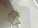 赛菲尔黄金耳饰女款足金999.9美若佳人耳钉百搭车花耳畔 约1.4克 实拍图