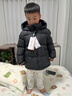 保姆鹅 儿童羽绒服宝宝短款加厚白鸭绒外套男童女童保暖防风冬[NG2637] 黑 120 实拍图