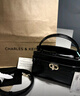 CHARLES&KEITH鳄鱼纹凯莉包手提斜挎婚包包女包生日礼物送女友CK2-50270880-1 Black黑色 S 实拍图