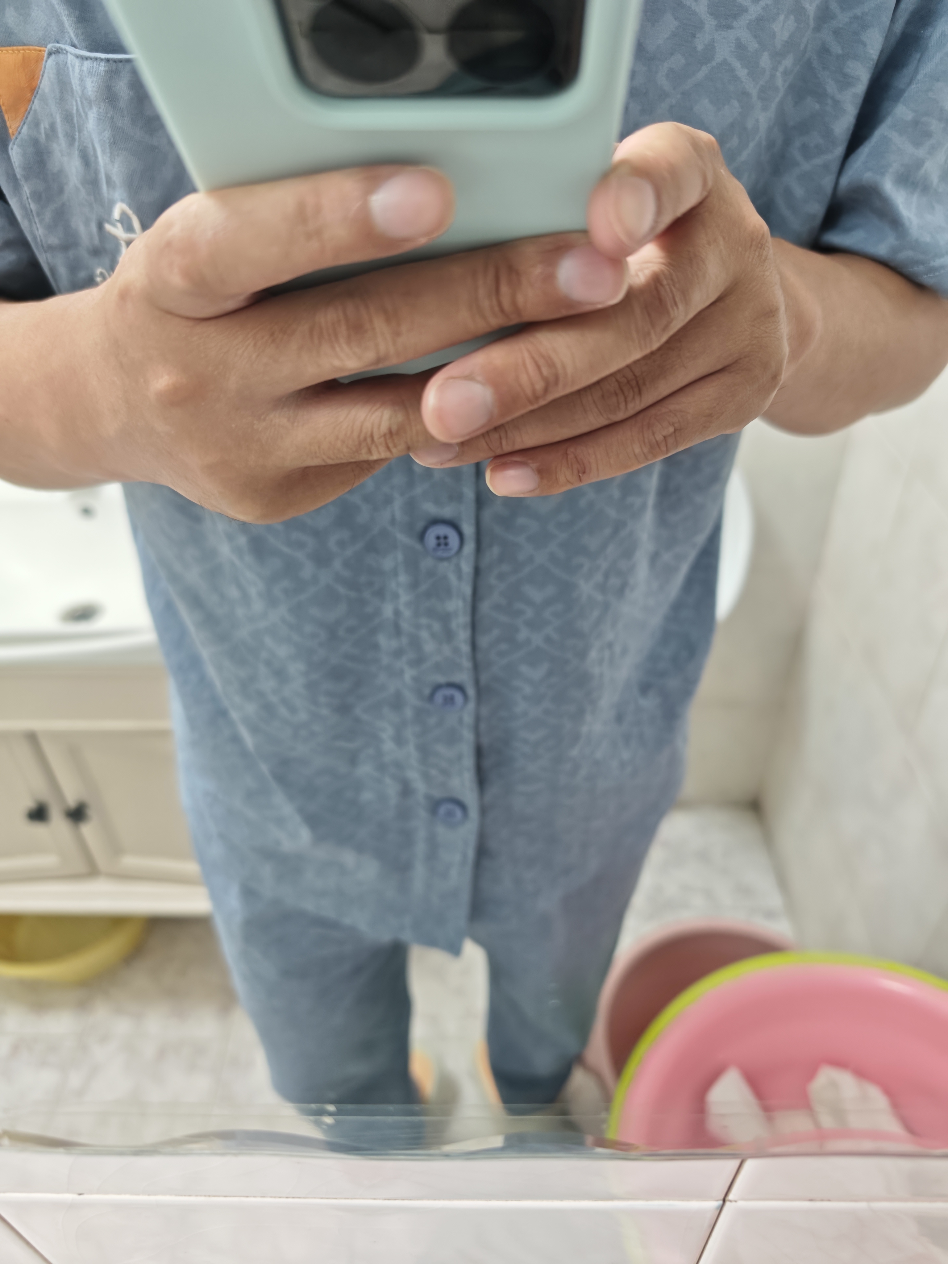 芬腾睡衣男夏季纯棉薄款短袖长裤睡衣男士家居服套装软棉棉 实拍图