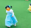 G.duck小黄鸭艾莎公主裙女童裙子夏季蝴蝶翅膀裙儿童礼服女宝宝披风纱裙 爱莎公主裙蓝色裙子+披风 100 （建议身高90cm 3-4岁）cm 实拍图