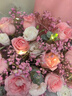 馨仪鲜花速递玫瑰向日葵康乃馨花束送女友生日礼物全国同城配送 11朵粉玫瑰混搭花束 实拍图