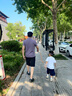 贝得力防走失带牵引绳儿童外出防丢绳宝宝出行防走失手环一键脱锁冰心橙 实拍图