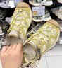 迪卡侬（DECATHLON）溯溪鞋女户外登山涉水鞋沙滩郊野徒步防滑凉鞋夏日NH900洞洞鞋 金绿色 38 实拍图