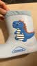 牧萌儿童雨鞋男童女童防水立体宝宝防滑耐磨卡通雨靴 浅蓝恐龙 19码 实拍图