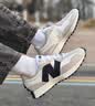 NEW BALANCE NB327官方夏季休闲鞋男鞋女鞋情侣舒适增高鞋百搭潮流厚底运动鞋 米灰色/白色 MS327FE 37 (脚长22.5cm) 实拍图