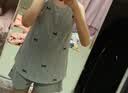 冰雪木棉女士睡衣女夏季薄款2025新款冰丝带胸垫凉感家居服套装七夕节礼物 实拍图