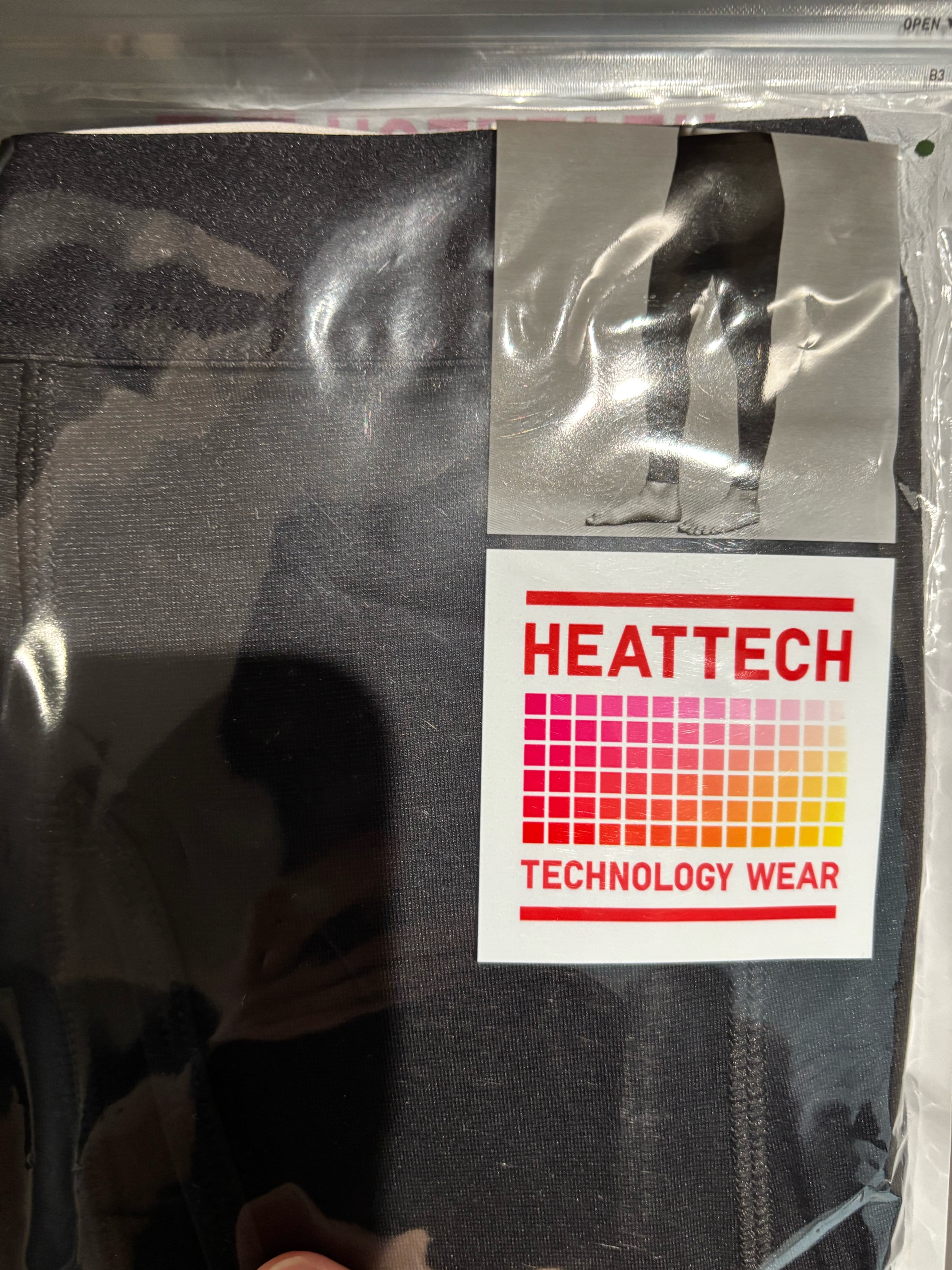 优衣库HEATTECH紧身裤男装保暖衣秋裤内衣479434 486929 486929/09黑色 L 实拍图