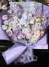 馨仪鲜花速递玫瑰向日葵康乃馨花束送女友生日礼物全国同城配送 紫玫瑰蝴蝶兰混搭花束 实拍图