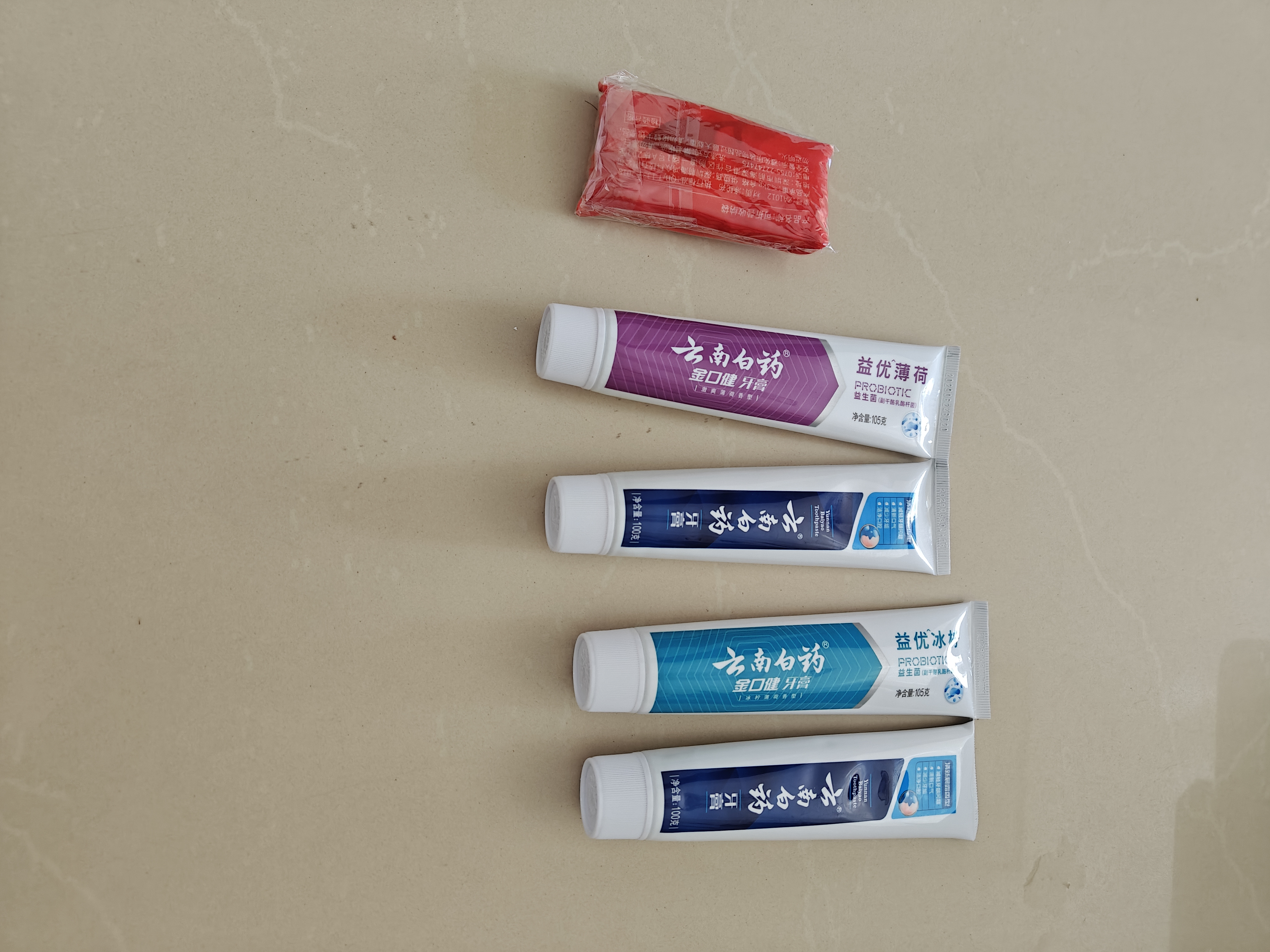 云南白药益生菌热门牙膏套装清新口气去口臭护龈牙膏6支500g+环保购物袋 实拍图