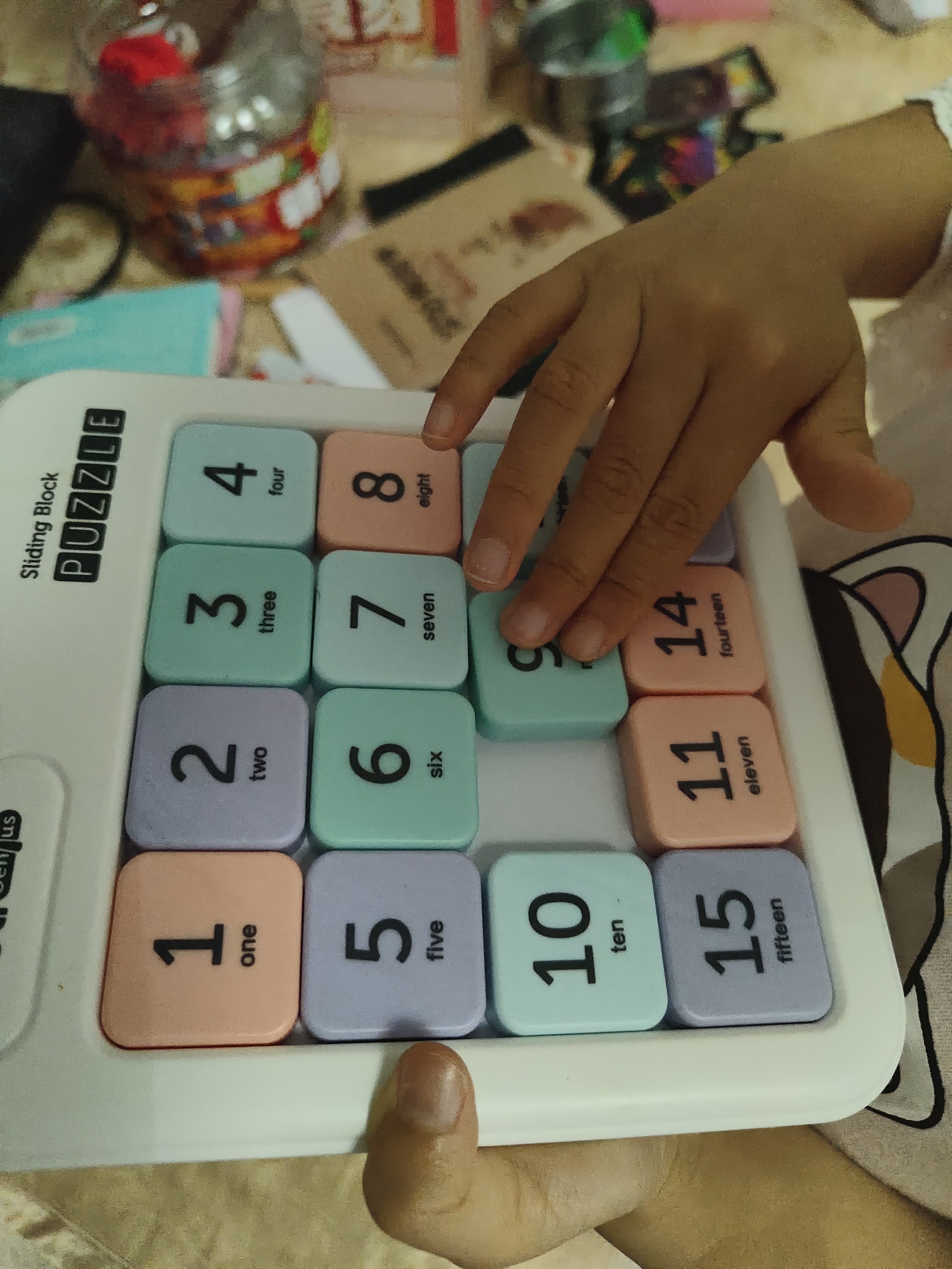 得力（deli）华容道儿童磁力4*4数字数独拼图开学玩具生日生日礼物YP148 实拍图