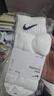 耐克NIKE男女袜子 吸汗透气运动袜 短袜三双装SX7677-100白 M 实拍图