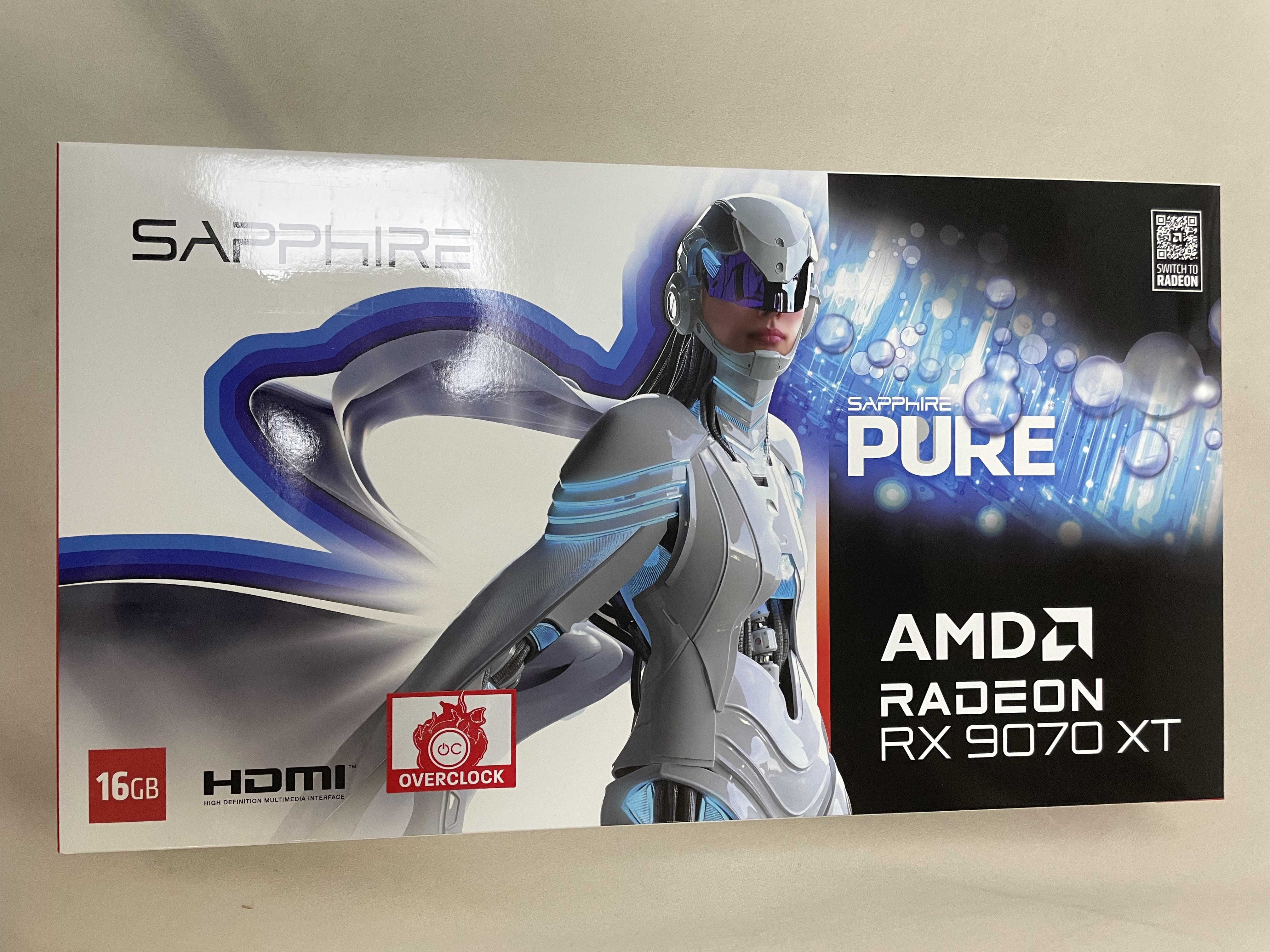 蓝宝石（Sapphire）AMD Radeon RX 9070 XT 16GB GDDR6 PURE 极地 deepseek AI设计智能渲染电竞游戏台式机独立显卡 实拍图