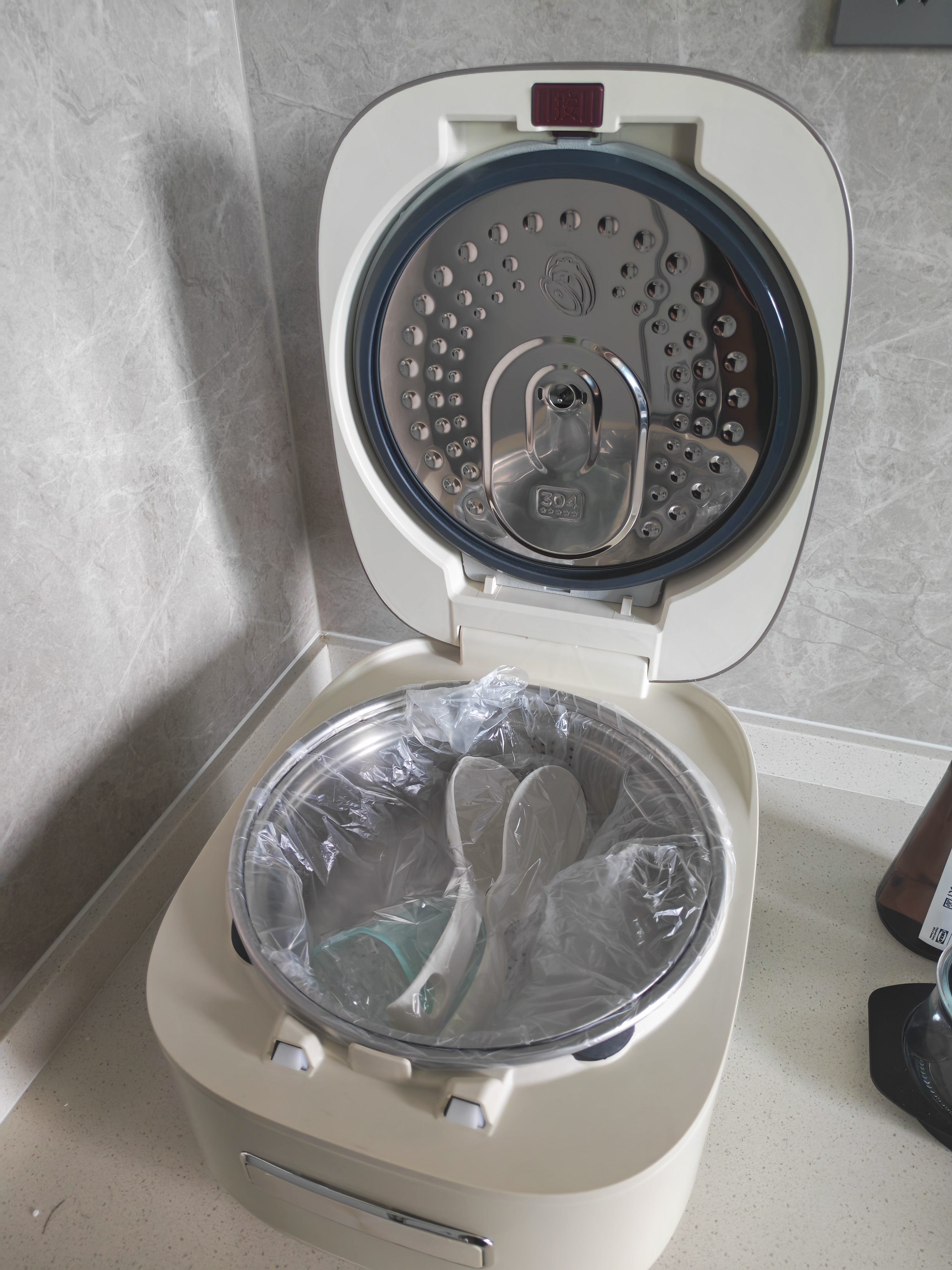 美的（Midea）低糖电饭煲0涂层电饭锅双重防粘IH立体加热316L不锈钢内胆健康低卡4升家用4-5人多功能煮饭锅451S 实拍图