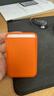 Smorss 适用苹果MagSafe磁吸卡包通用iPhone17-12系列手机背贴卡套公交地铁门禁购物卡袋手机壳卡包橙色 实拍图