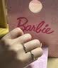 芭比（Barbie）施华洛世奇水晶情侣戒指一对男女戒子开口表白生日国庆礼物送女友 实拍图