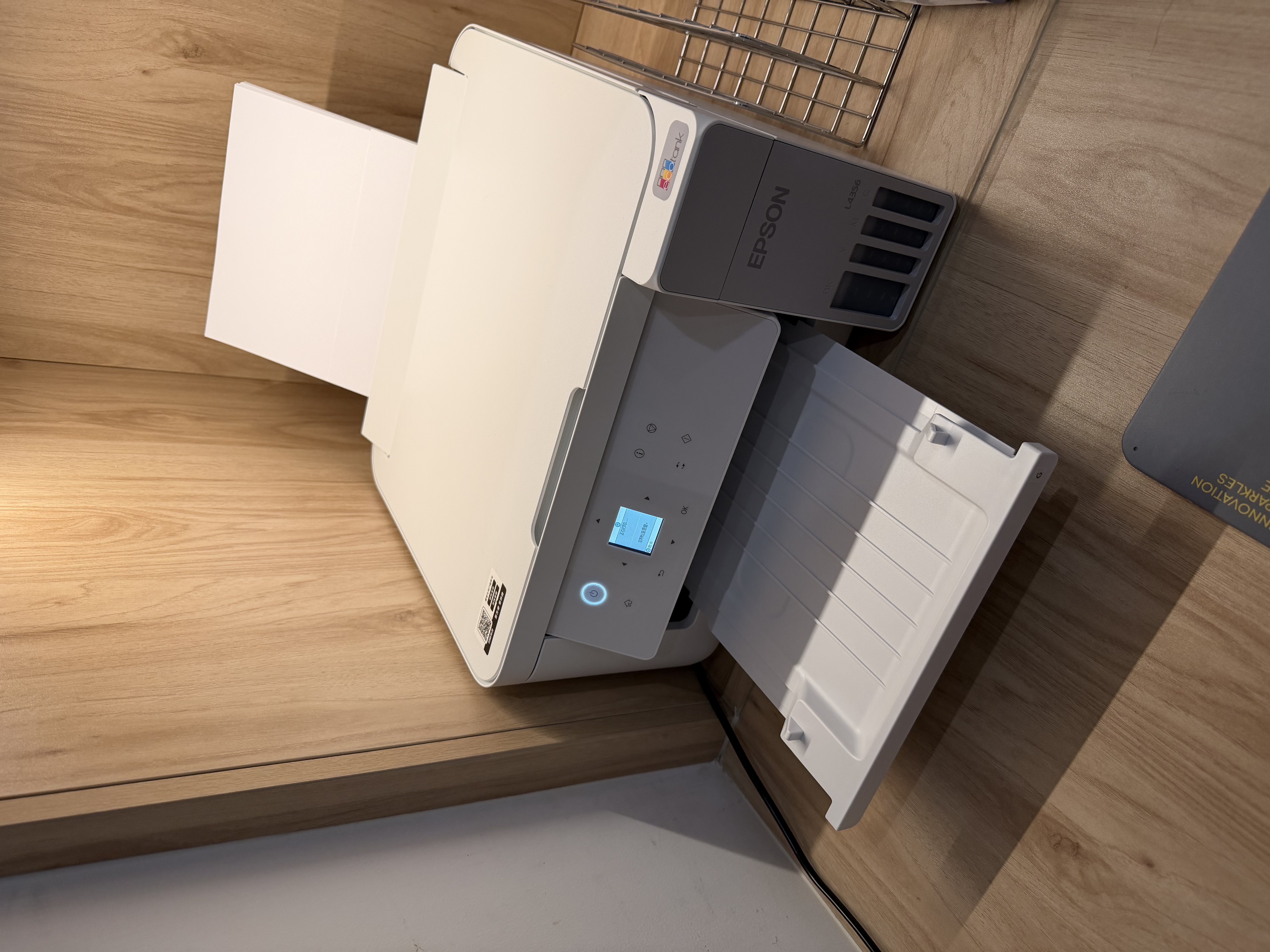 爱普生（EPSON）【6代新品】L4356墨仓式彩色无线AI学习打印机一体机家用/办公  L4266升级版(自动双面 液晶屏 白) 实拍图