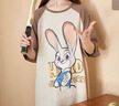 果壳（Gukoo）疯狂动物城睡衣女夏兔子睡裙大码宽松家居服B 核桃卡朱迪睡裙 XS 实拍图