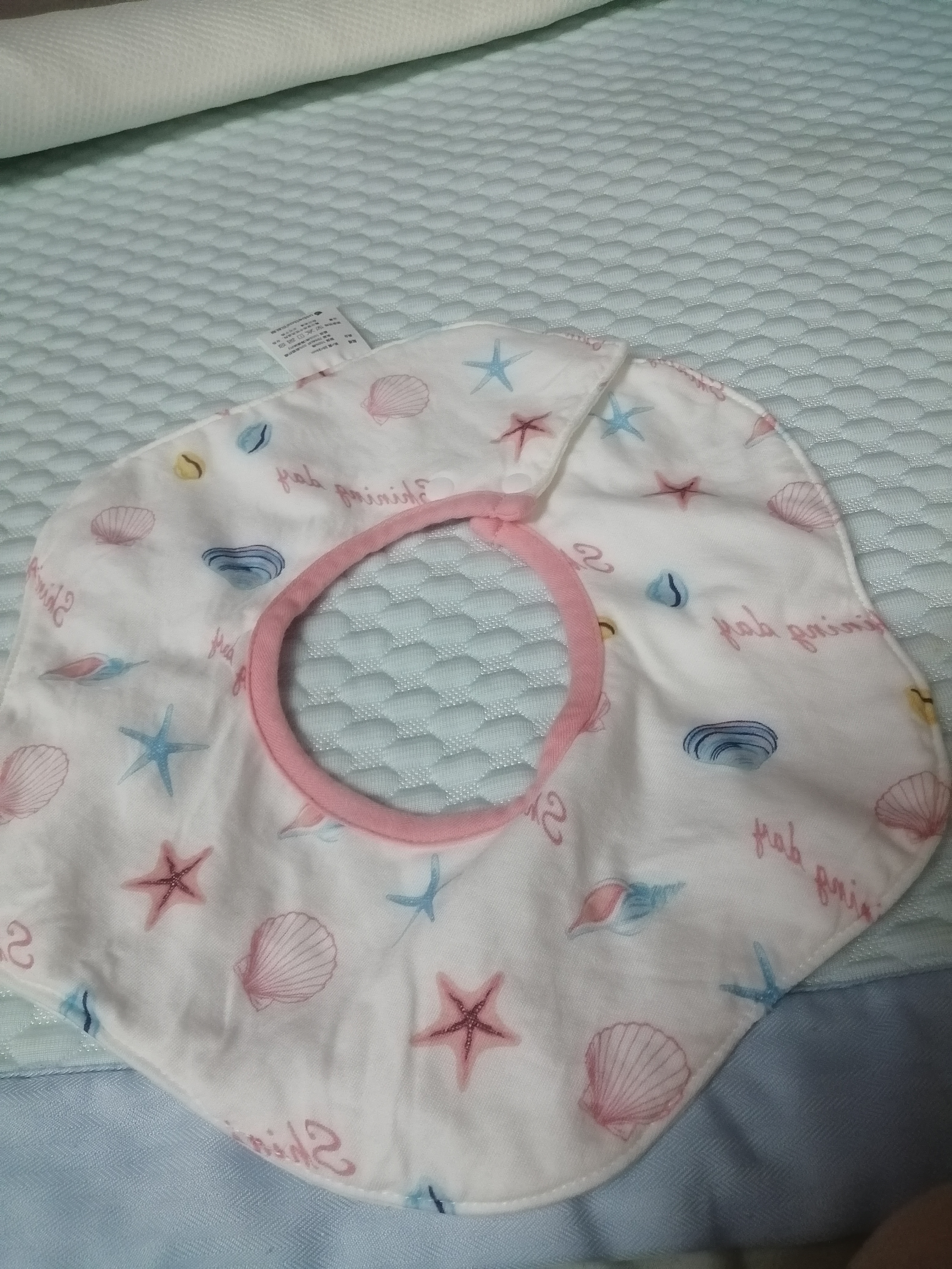 贝肽斯婴儿口水巾夏季薄款纯棉a类宝宝围嘴导湿速干儿童防水围兜 3条装 实拍图