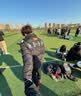 MEDM【王鹤棣同款】 国潮字母刺绣保暖立领羽绒服冬季外套 黑色粉字 L 实拍图