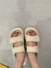 百丽（Belle）便捷魔术贴勃肯鞋女2026夏新商场同款厚底休闲凉鞋F5T2DBL6预售 米色 34 (220mm) 实拍图