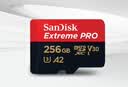 闪迪（SanDisk）256GB TF（MicroSD）内存卡 A2 4K V30 U3 C10 至尊超极速移动存储卡 读速200MB/s 写速140MB/s 实拍图