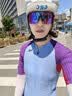 VALORE AOE新月骑行服背带短裤公路自行车夏季双箭头坐垫减震女士新款多巴胺 新月深蓝女款背带短裤 S 实拍图