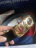菲拉格慕（Ferragamo）腰带男士商务双面板扣皮带牛皮 3.5CM宽 送男友父亲节礼物礼盒装 黑蓝荔枝纹/金扣675542 714423 实拍图