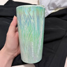 星巴克（Starbucks）双层陶瓷杯355ml薄荷绿水波款仙雾绿系列桌面咖啡杯男女朋友 实拍图