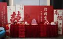 红发夹订婚布置全套2026新款背景kt板装饰婚宴摆台高级定制加大出阁墙 【次日达】2.2m高-超值摆台款-天作之合 实拍图