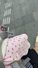 H&M童装女婴裙子2026夏季新款棉质飞袖印花洋气连衣裙1315438 白色/草莓 90 52 (1.5-2Y) 实拍图