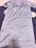 猫人睡衣女士冰丝睡裙夏季女凉感带胸垫法式纯欲风蕾丝家居服紫色M 实拍图