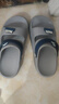 大嘴猴凉鞋男夏季办公外穿潮流防滑软底舒适新款开车海边沙滩凉拖鞋两用 灰蓝 建议多拍一码 40 (265mm) 40-41 实拍图