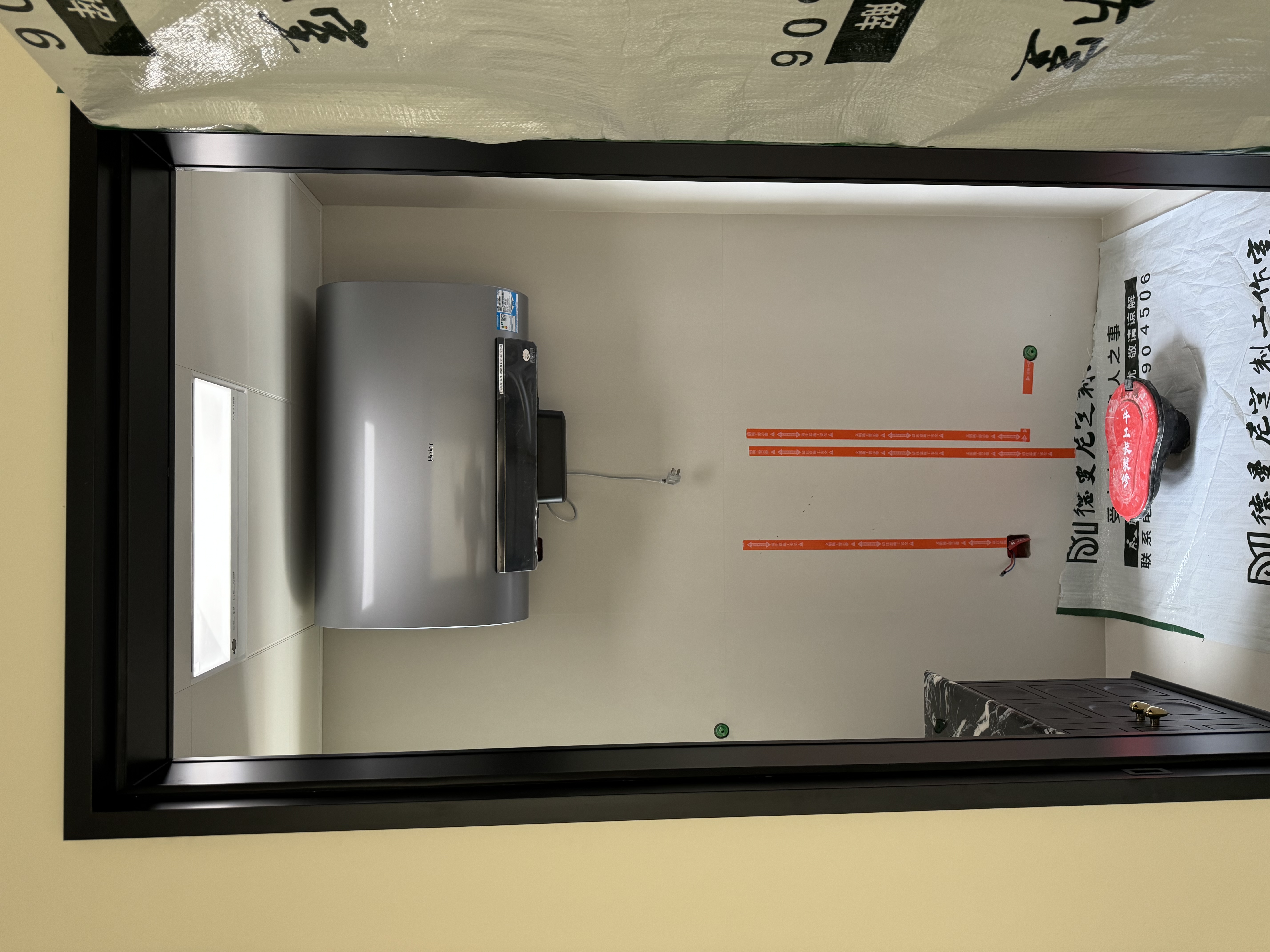 海尔麦浪3D巨能洗BK7电热水器80升 国家补贴双胆扁桶 小蓝瓶富锶净肤洗3300W速热洗澡家用上门安装 实拍图