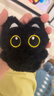 新款黑猫玩偶毛绒公仔挂件可爱猫咪包包挂饰情侣礼物ins学生礼物 黑色带珠链 10cm 实拍图
