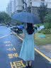 爱上雨24骨长柄雨伞男士大号自动暴雨专用伞加固结实抗风定制直杆大伞男 全纤维中棒-加大-24骨经典黑 实拍图