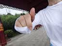 迪卡侬训练防晒打底衣长袖健身跑步运动服T恤上衣RUNW2621304活力白S 实拍图