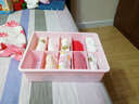 百家好世内衣收纳盒内衣裤袜盒有盖储物箱多功能收纳箱装文胸盒(配置可选) 绿色10格有盖 实拍图