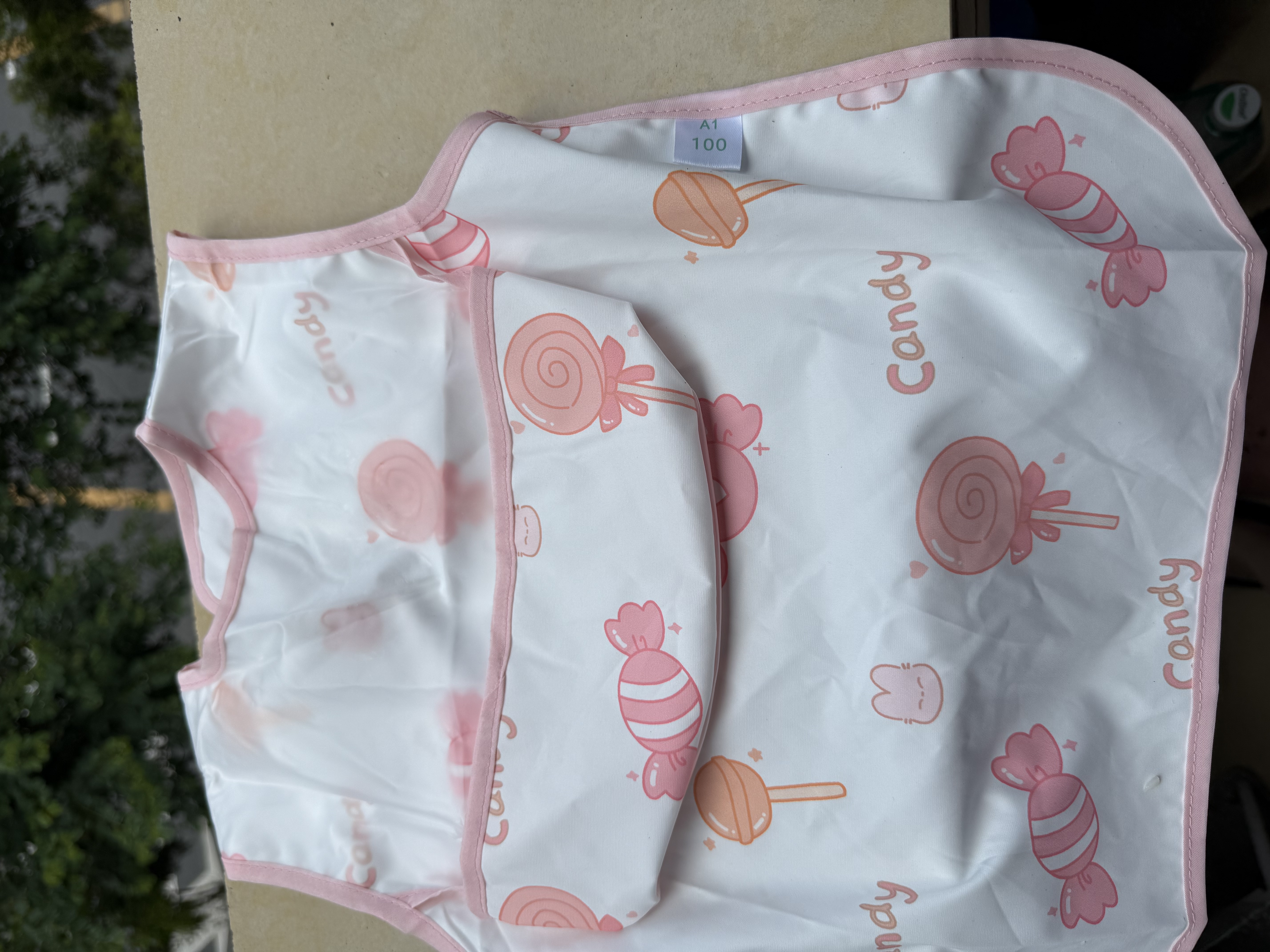 COOKSS宝宝罩衣吃饭围兜儿童围裙婴儿辅食男女宝宝饭兜防水防脏无袖夏款 实拍图