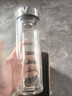 希诺抗菌玻璃杯双层防烫办公车载水杯男高档泡茶杯子XN-9303 360mL 实拍图