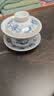 恒铭昌景德镇青花瓷盖碗茶杯陶瓷泡茶杯茶具敬茶碗单个三才杯手抓壶 大号蓝丝牡丹盖碗260ml 实拍图